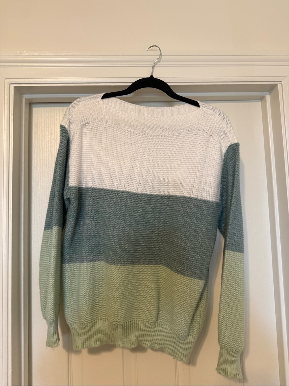 SHEIN Mint Green Ribbed Knit Sweater